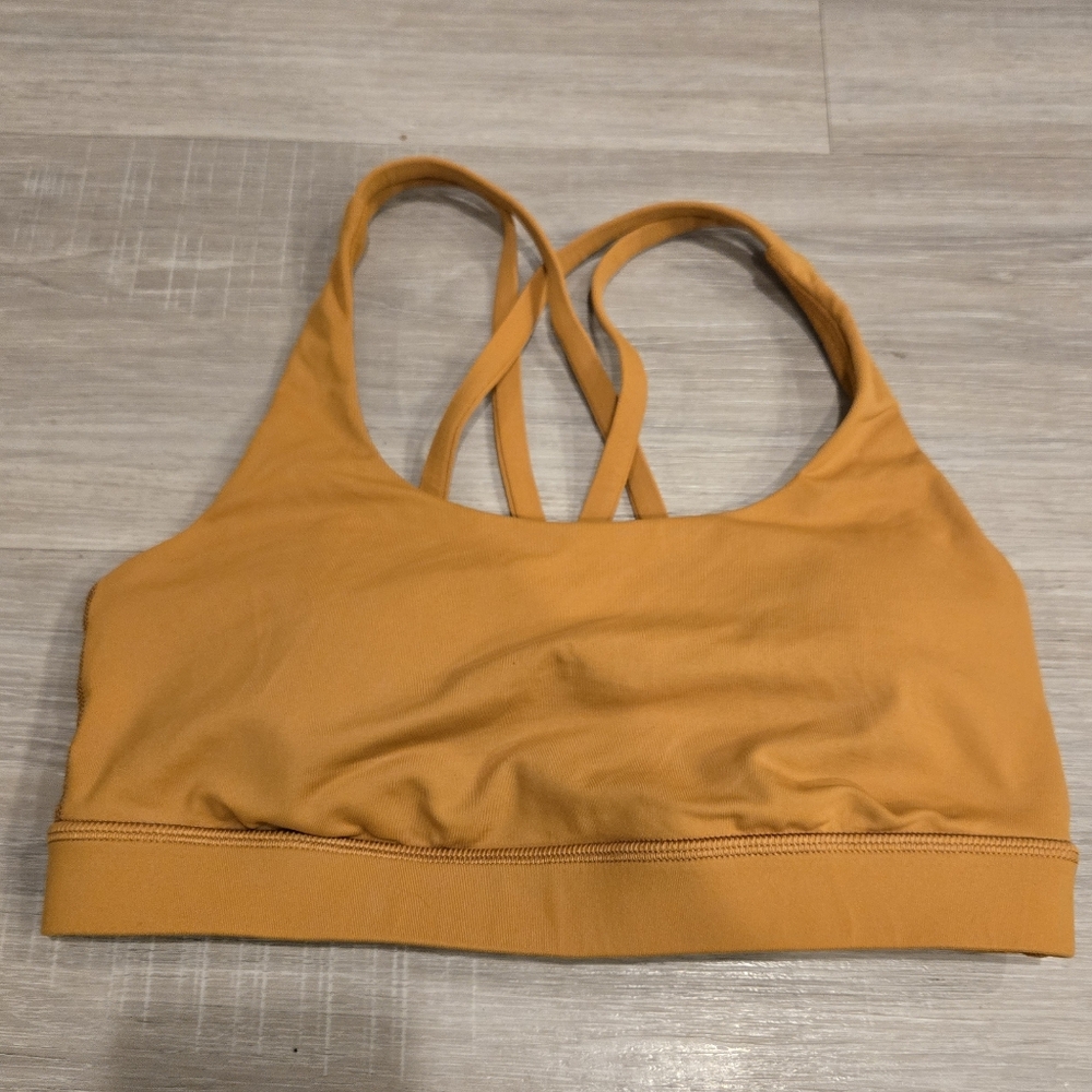 Lululemon Energy Bra Women's Sz 4 Fools Gold like New - Picture 3 of 10